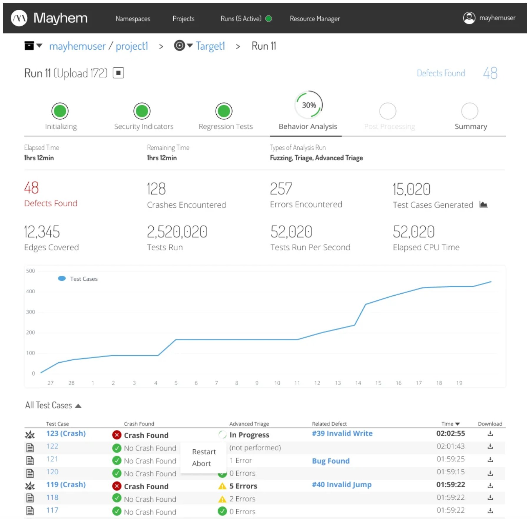 Redesigned results page with sidebar navigation