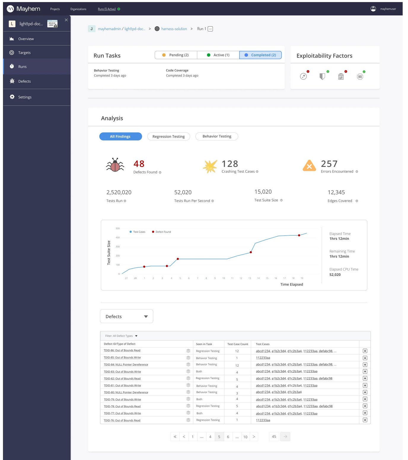 Redesigned results page with phase stepper