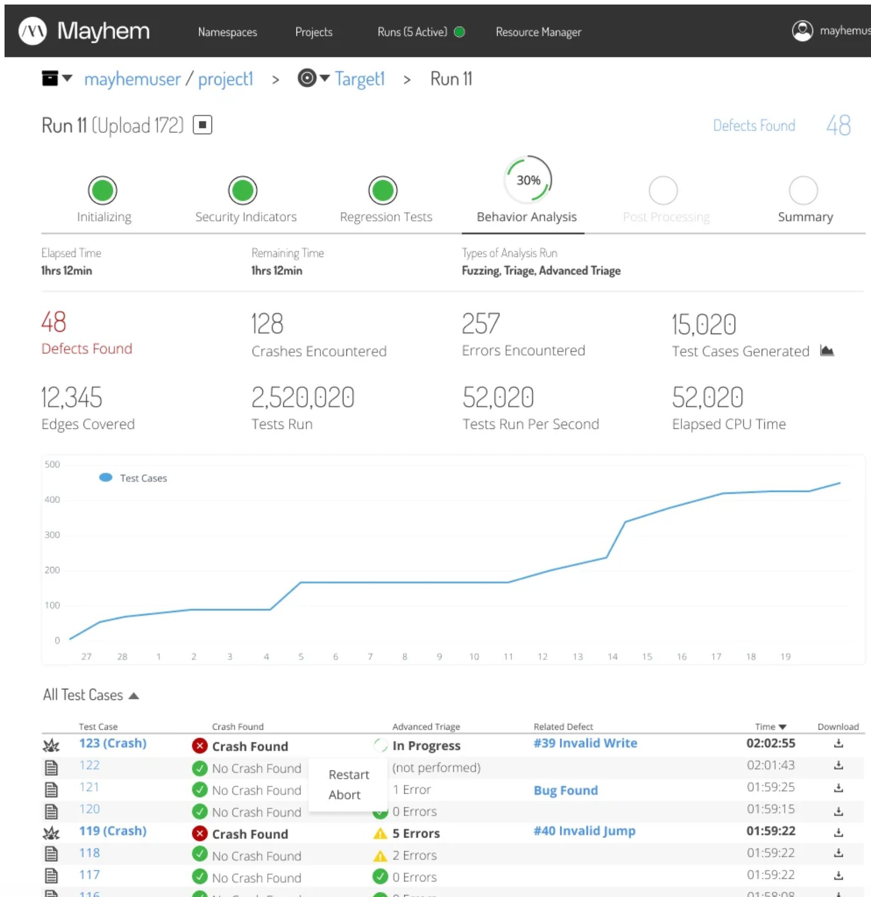 Original results page design